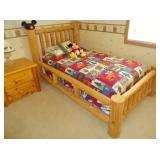 Quality rustic log bed