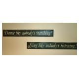 Vintage wood signs/sayings
