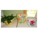 Ethan Allen and quality porcelain vases/planters