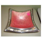 Metal, enamel and mother of pearl bowl