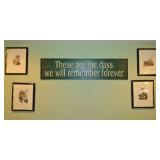 Audubon prints, wooden sign
