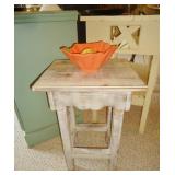 Decorative bowl on shabby chic style table