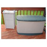 Plastic outdoor storage containers