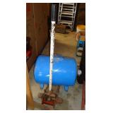 Floor jack and water system pressure tank