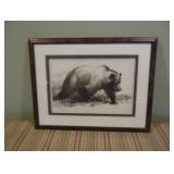 Signed and dated Berry Bear print