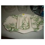 Porcelain Bunny divided dish