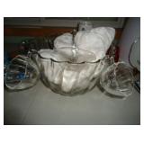 Vintage punch bowl set