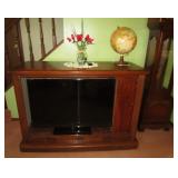 Flat screen TV, TV stand