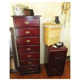 Tall chest, 2 drawer wooden file cabinet