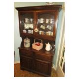 China cabinet, stoneware cookie jar