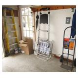 Misc ladders, dolly