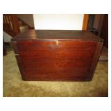 Large wooden blanket chest/trunk
