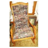 Swan neck rocking chair