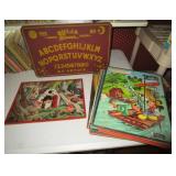 Vintage Ouija Queen board, vintage puzzles, Disney, etc.