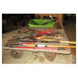 Railroad cart, vintage tools