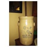 Hand painted antique butter churn