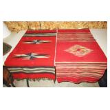 Native American Indian woven saddle blankets/throws