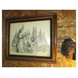 Signed Pencil drawing