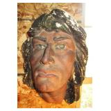 Native American Indian chalk bust