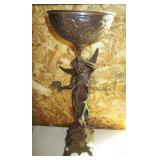Bronze angle figurine (signed "FAR"