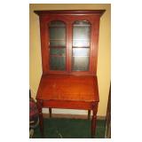 Primitive/antique drop down desk w/ overhead cabinet