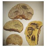 Carved fungi/mushroom pieces