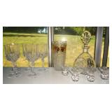 Crystal stems, Deanter w/ cordials