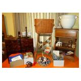 Sewing Box, Longaberger basket, Heywood Wakefield nightstand
