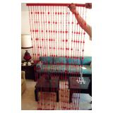 Vintage Red doorway beads