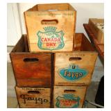 Vintage wooden advertising boxes