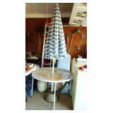 Patio table with umbrella