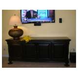 Tommy Bahama Home media console, comes with replaceable door panels - 83x23x34h