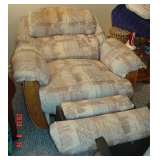 Recliner shown as bed