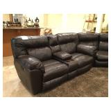 New Leather Sectional with Recliners   