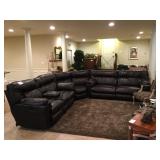New Leather Sectional with Recliners   