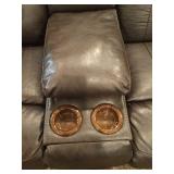 New Leather Sectional with Recliners   