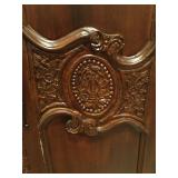 Antique Wood Carved Armoire   