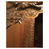 Antique Wood Carved Armoire   