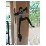 Jerome (Jerry) Stanley Soble Gotcha Bronze Art Mime Sculpture on Lucite/Acrylic. 26’’H x 15’’ W x 12