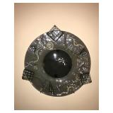 Hand Blown Art Glass Decorotive Plate  