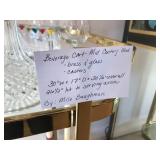 Mid-Century Modern Designer Bar Cart by Milo Baughman for Thayer Coggin in Brass and glass on caster