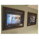 Set of complimentary sailing vistas.  Made in Canada.  Beautiful framing and matting.
