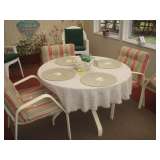  Aluminum outdoor patio table and matching chairs