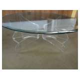 Lucite Table w/Glass Top