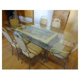Glass Top Table w/6 Chairs