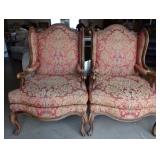 Pr Hickory White Chairs