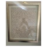 Embroidered wall Art (2) 17”x 21” Full price $40.00 each; if interested call (314) 805-6219  