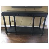 Black Sideboard/ Hall Table cane inserts 19” D x 32” H x 54” W Full price $175.00; if interested cal
