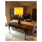 Harden Tea Buffet Console Sofa Table; Georgian Queen Anne Chippendale 2 drawers; Full price $295; Ca