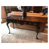 Harden Tea Buffet Console Sofa Table; Georgian Queen Anne Chippendale 2 drawers; Full price $295; Ca